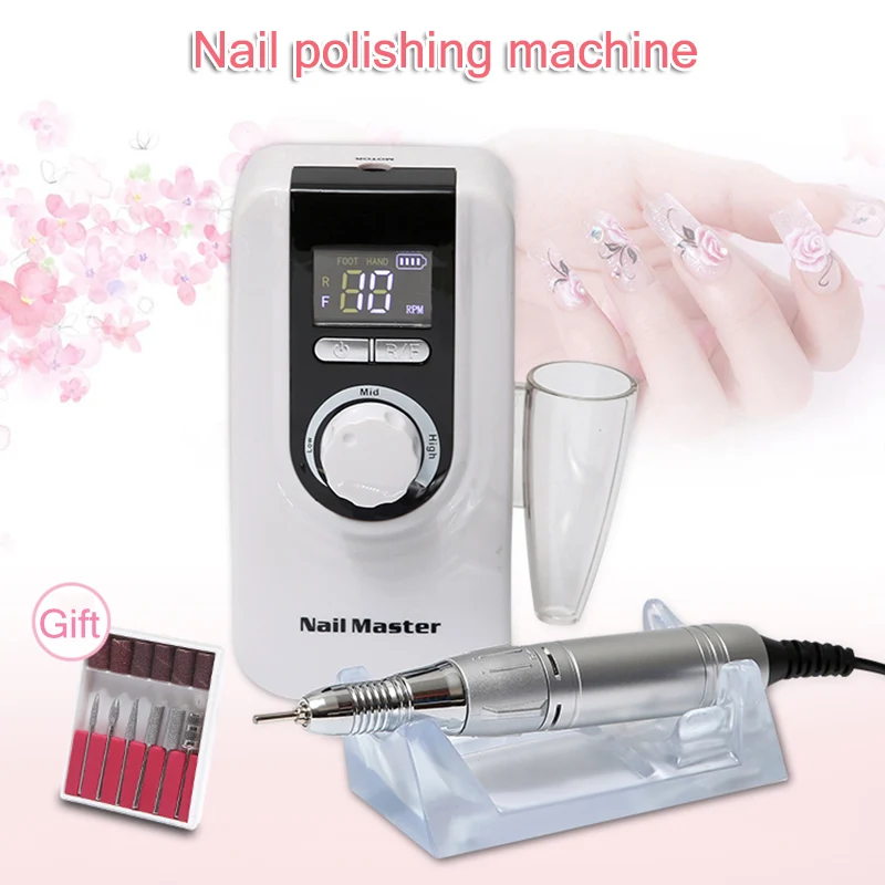 Портативная электрическая машинка для дизайна ногтей сверла полировка 35000 об/мин