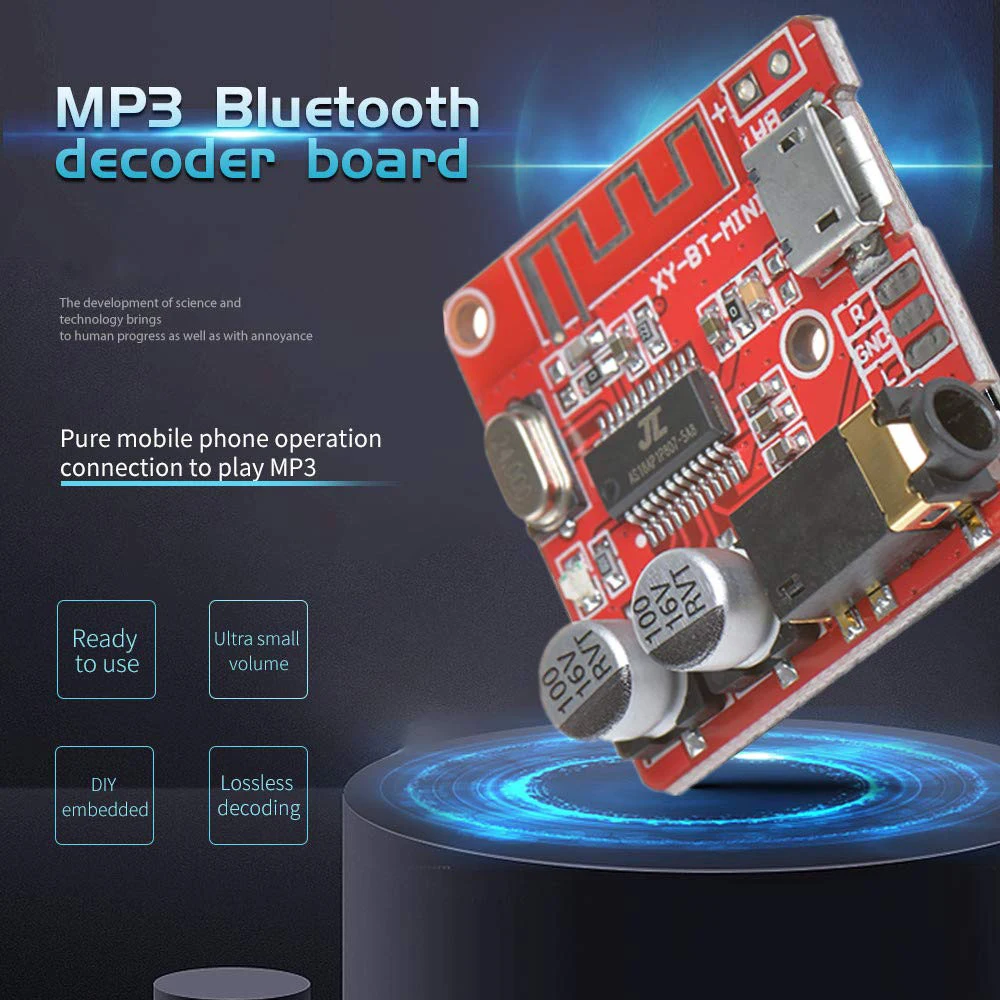 Плата Bluetooth MP3 декодера без потерь для автомобильного динамика усилителя звука