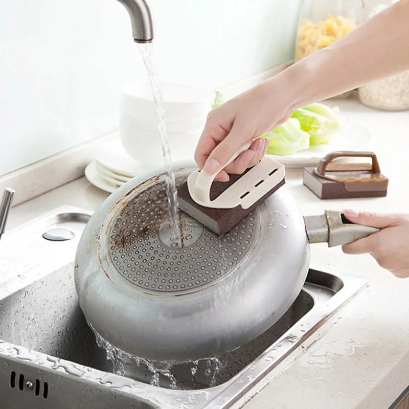 1Pcs Magic Eraser Clean Rub Pot Kitchen Accessories Removing Rust Multifunction Strong Decontamination Emery Sponge