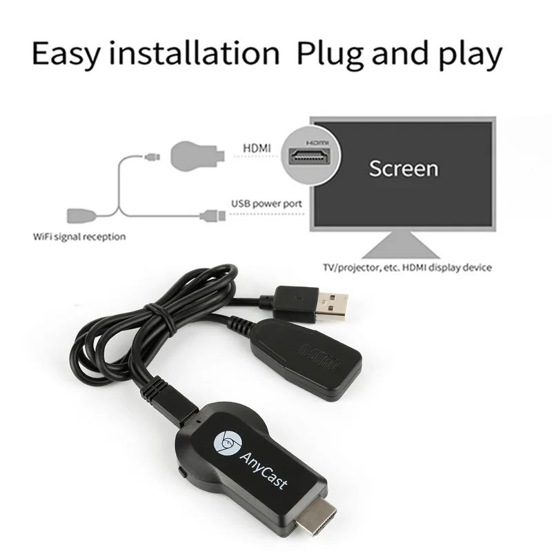 Беспроводной ТВ приемник Anycast M4 M9 Plus 1080P Wi Fi Поддержка Airplay HDMI для iPhone IOS
