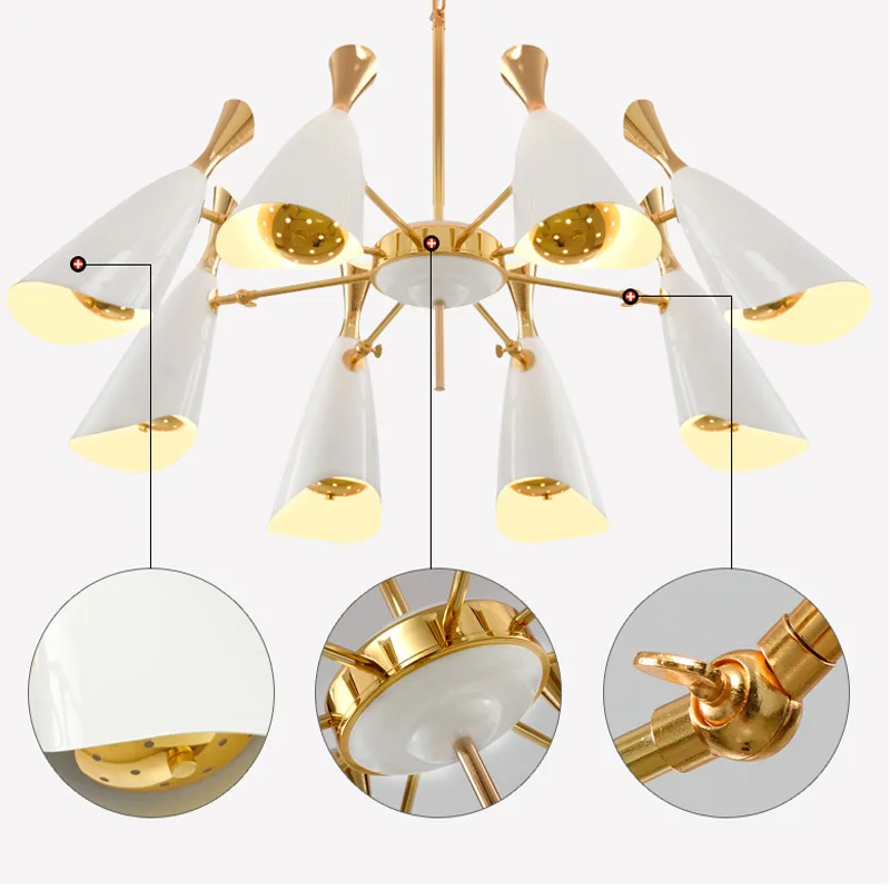 Современная Подвесная лампа в скандинавском стиле с музыкальным Рогом люстра для ресторана гостиной PL463|light