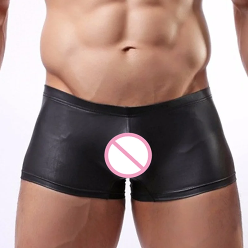 Мужские трусы-боксеры мужское нижнее белье модные сексуальные черные мужские из