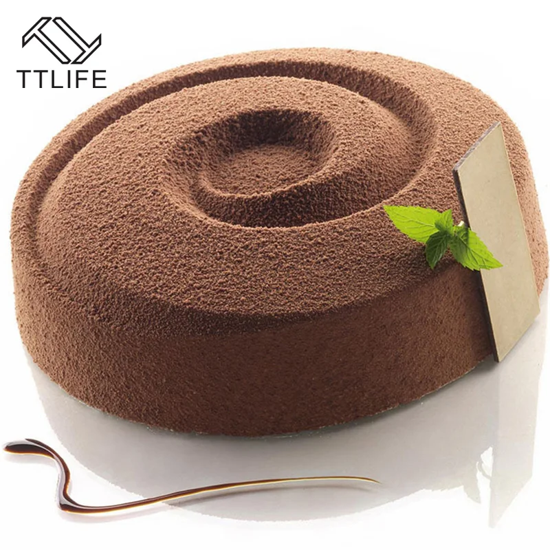 TTLIFE антипригарный круглый спиральный мусс форма для торта шоколадный помадка торт желе пудинг выпечка кондитерских изделий блюдо декоратор для десерта