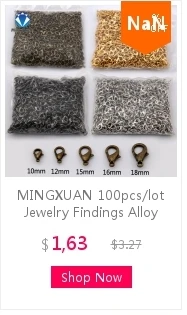 MINGXUAN 100 шт. 10/12/14/16 мм Ювелирные изделия из сплава Античная Бронза/золото/Родием омара застежка крючки для ожерелье и браслет-цепочка