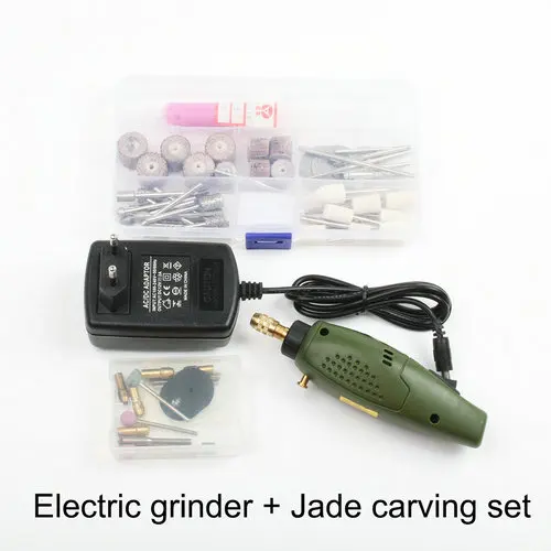 For jade and drill Электрический шлифовальный мини-ДРЕЛЬ dremel шлифовальный набор 12 В DC dremel Аксессуары Инструмент для фрезерования полировки сверления резка гравировка - Цвет: For jade and drill