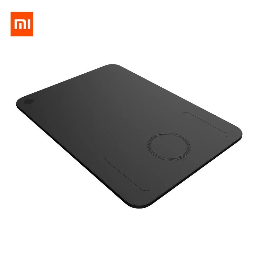 Black Xiaomi Mijia Miiiw Qi Беспроводное зарядное устройство PU кожаный коврик для мыши для Iphone samsung Xiaomi huawei - Цвет: Black