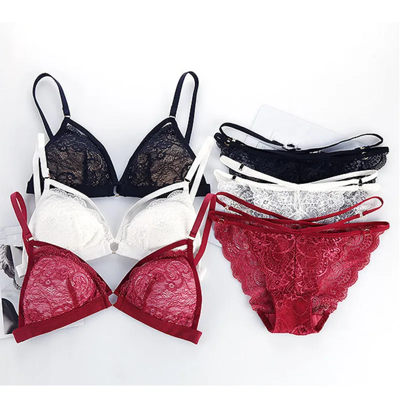 Varsbaby, сексуальный комплект нижнего белья для молодых женщин, без косточек, с мягкими чашечками, комплект однотонного нижнего белья с глубоким v-образным вырезом
