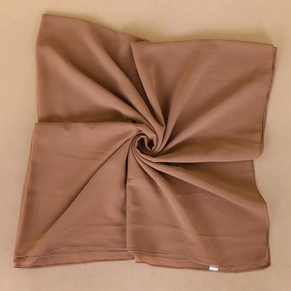 DSstyles Индия женский Мусульманский Стиль однотонный хиджаб шарф шифон большой