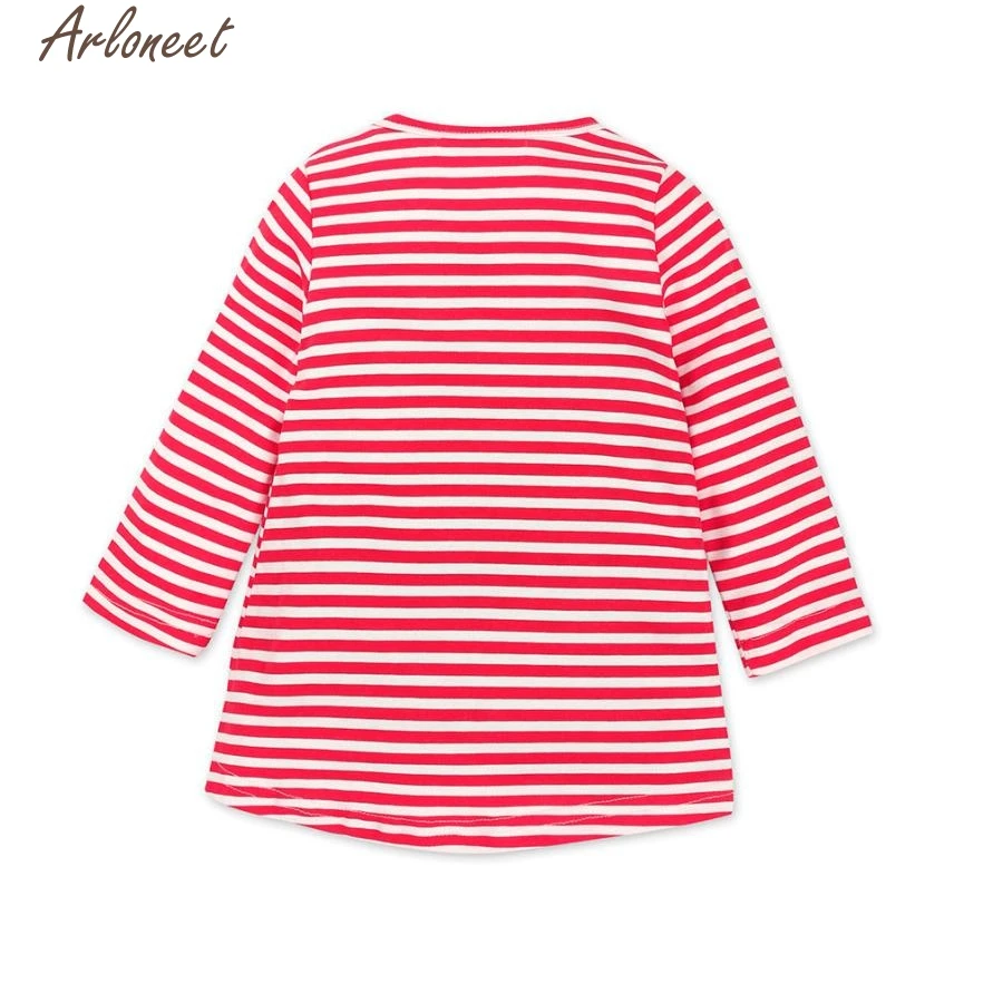 CHAMSGEND Kids Baby Girls Dress Christmas Outfits Clothes Toddler Santa Striped Princess Beauty Dresses RE28 Drop Shipping | Детская