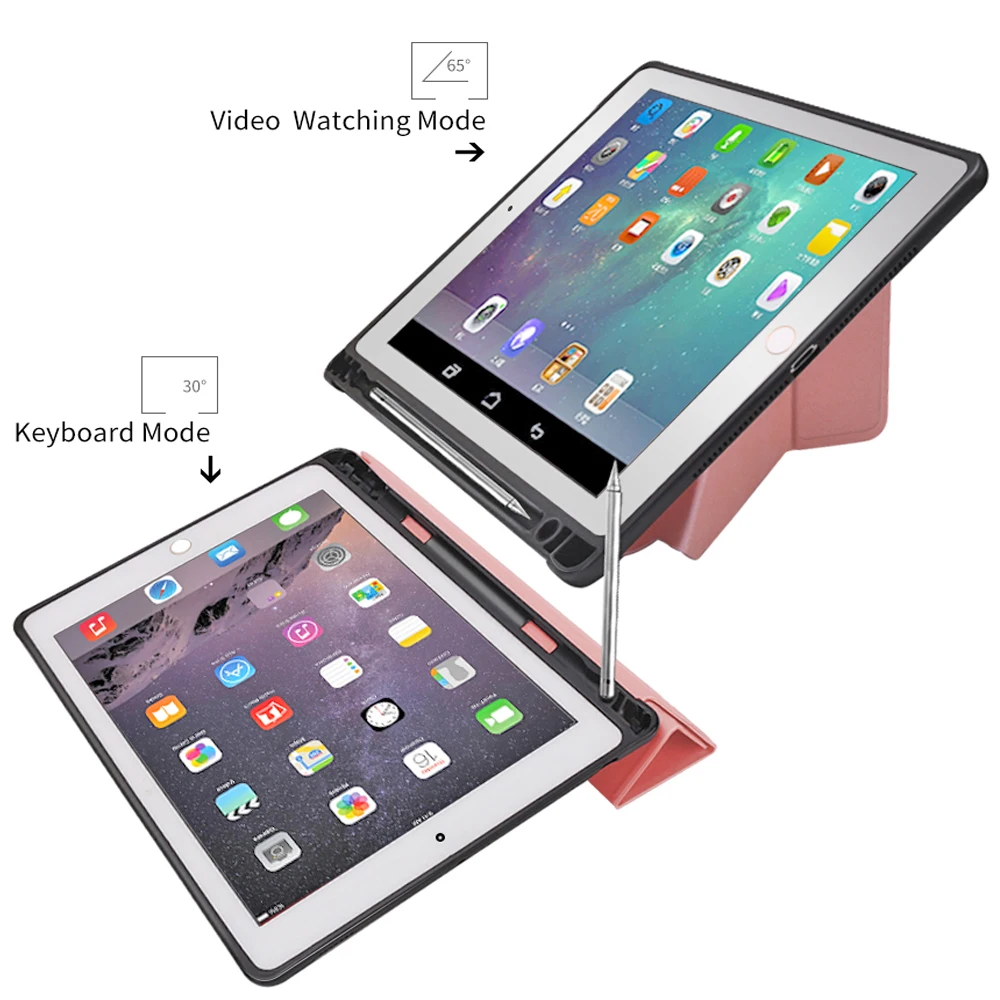 Owswin для iPad 9,7 чехол Smart Cover для iPad Air из искусственной кожи чехол для iPad Air 2 Pro 9,7 чехол с карандашом
