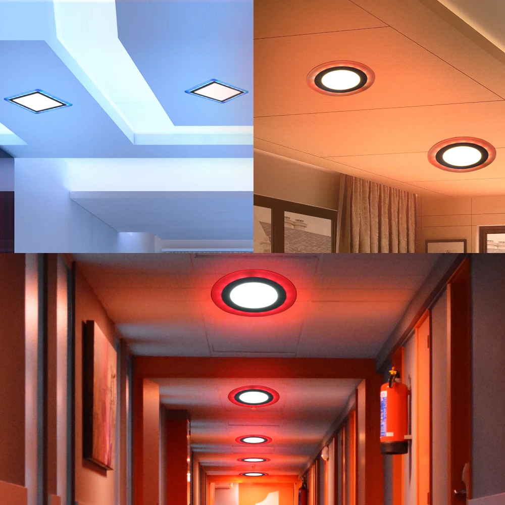 1 шт. Круглый/Квадратный светодиодный светильник цветной 3 Вт 6 12 18 RGB панельный