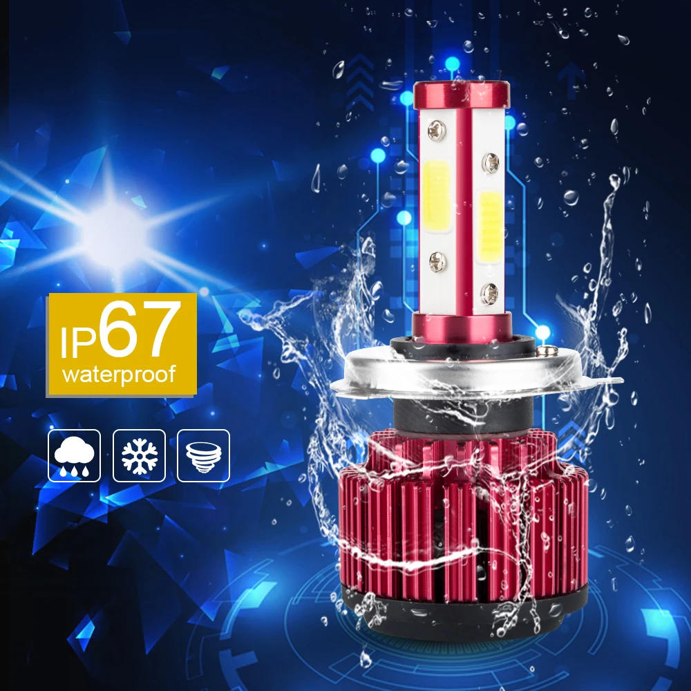 2Pcs H7 H4 Led Car Headlight Light Bulb Auto 6000K Hi Turbo H11 Lamp 12V Running lights Hb3 Hb4 Automotivo styling coche | Автомобили и