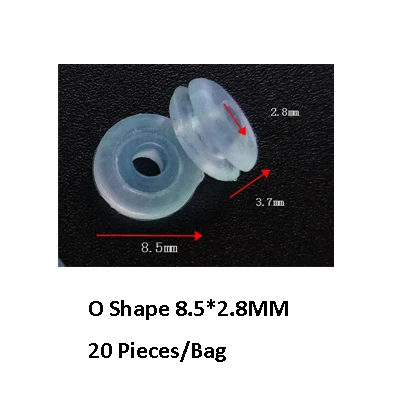 20 Pieces-Pack BoYuTe белый прозрачный мягкий силиконовый анти-боль уха клип Pad Серьги Аксессуары DIY ювелирных изделий Компоненты - Цвет: 20 Pieces-Pack