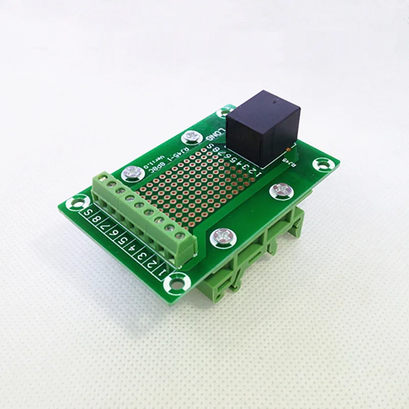 RJ45 8P8C Jack 1-Way Buss Breakout Board, клеммный блок, разъем