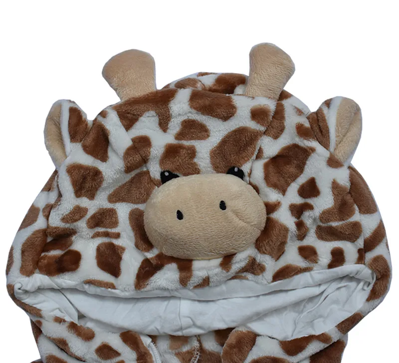 DOUBCHOW Infants Baby's Soft Flannel Cute Brown Milk Cow Rompers Toddlers Girls Boys Babys Snowsuit Costume Cosplay Jumpsuits |