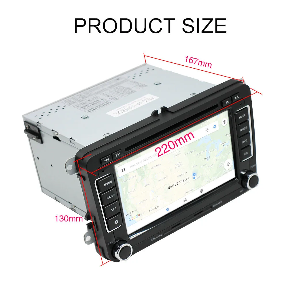 Автомобильный радиоприемник на Android 7 дюймов GPS DVD RDS BT Wi Fi для Volkswagen GOLF PASSAT TOURAN SEAT