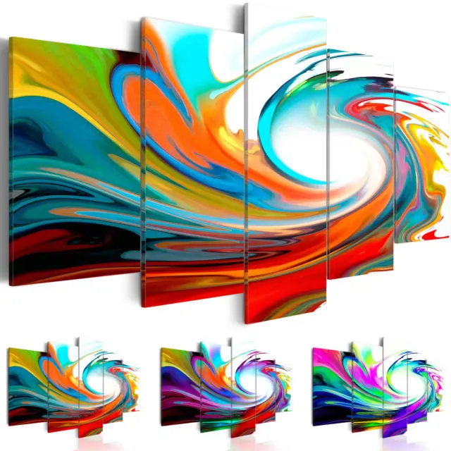 

2019 (Unframed, Only Print) Canvas Print Modern Fashion Colorful Abstract Painting for Home Decoration Choose Color & Size