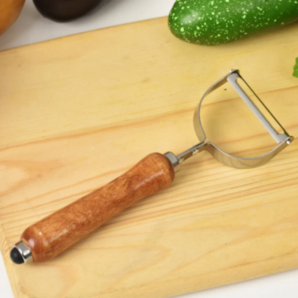 Portable Kitchen Manual Stainless Steel Wooden Handle Home Carrot Fruits Vegetables Quick Multi Use Practical Peeler Potato | Дом и сад