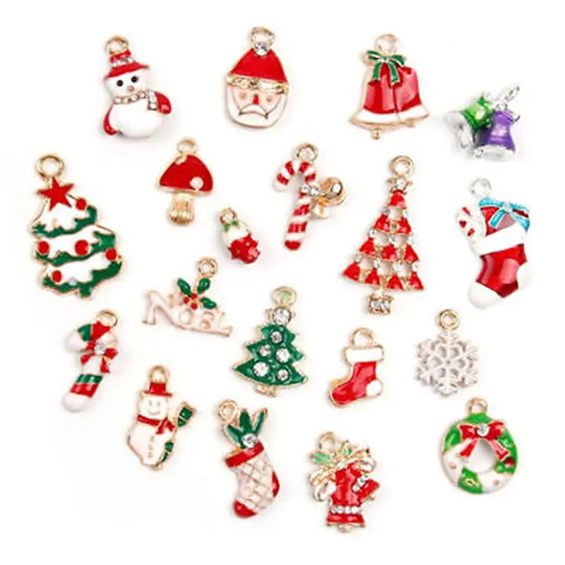19pcs 1pack Mix Gold Metal Enamel Charms For Earring Fashion Jewelry Making Charm And Pendants For Bracelet Dangle Assorted Mixed Lot - Окраска металла: 19pcs