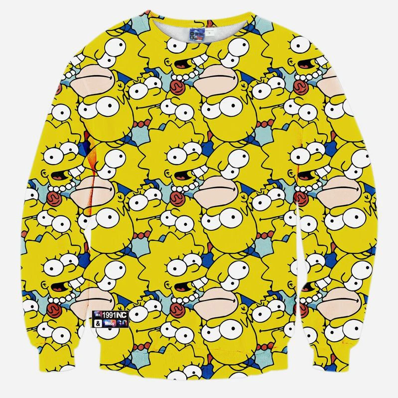 Симпсон мать печатных Толстовка 3D кофты любовника толстовки бесплатная доставка