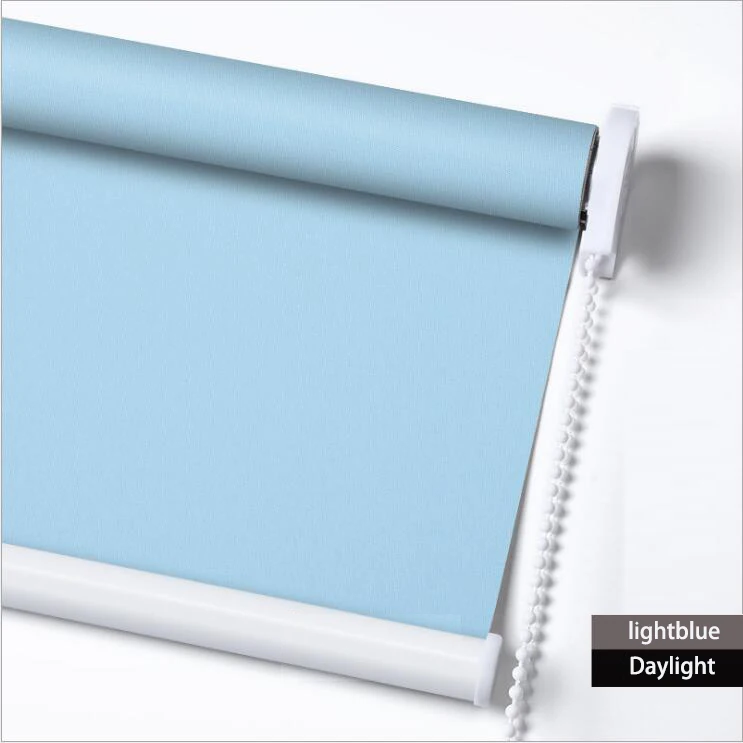 Daylight light blue Customized Size Daylight/ Blackout Roller Blinds Office Kitchen Bed Room window blinds dark grey white grey - Цвет: Daylight light blue