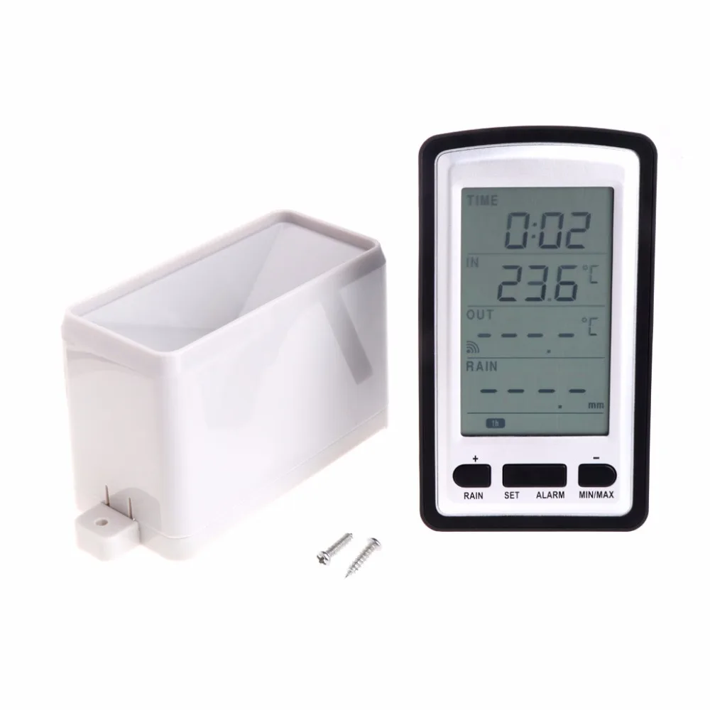 

Wireless Rain Meter Gauge Weather Station indoor/outdoor temperature Recorder