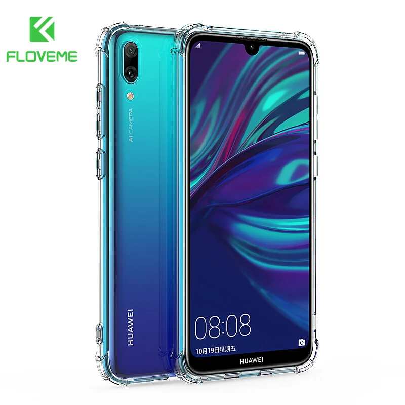 Transparent Чехол Floveme для huawei P20 Lite P30 Pro Силиконовый противоударный чехол для huawei mate 20 Lite чехол для Honor 10 Funda Coque P 20 - Цвет: Transparent
