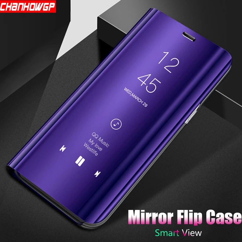 Умный флип чехол с зеркалом для Xiaomi Pocophone F1 кожаный pocophone f1 poco 6 18 дюймов
