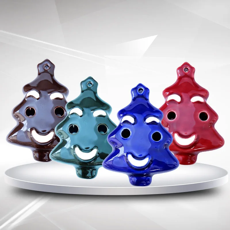 Ocarina 6 Hole Cartoon Christmas Tree Porcelain Flute Children Beginner Musical Instrument | Спорт и развлечения