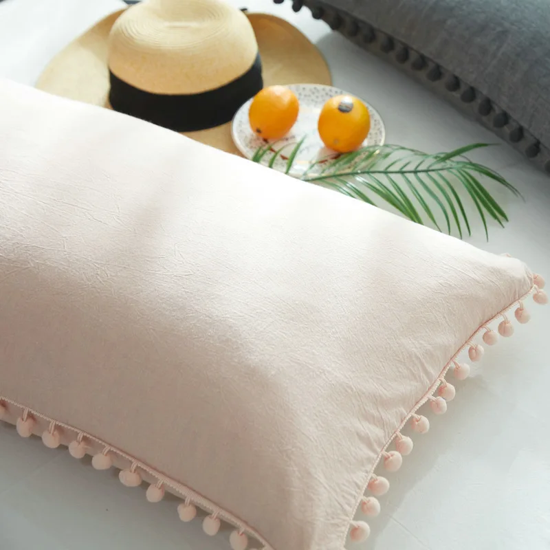 pillowcase x1 LOVINSUNSHINE/Высококачественная хлопковая наволочка; милая однотонная наволочка для девочек; 48X74 см; HK01 - Цвет: pillowcase x1