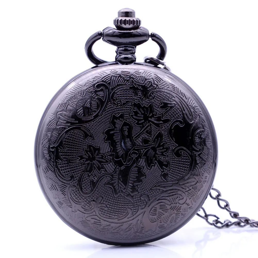 Ретро бронзово-черный карманный кварцевый часы аналоговый кулон Хогвартская Школа Чудес H цвета для мужчин и женщин.