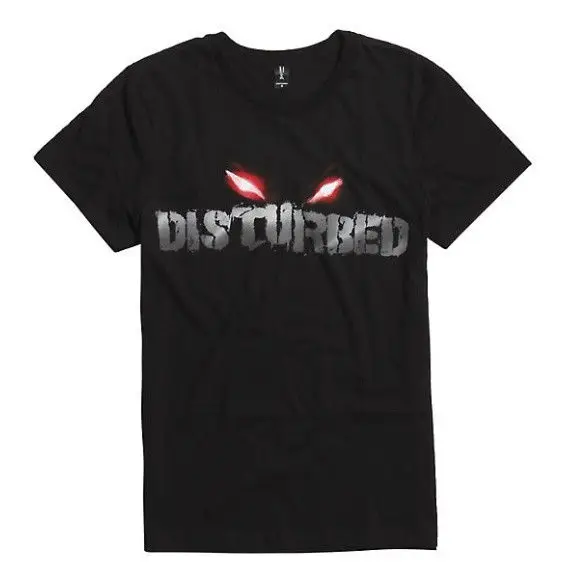 Disturbed GUY EYES LOGO T-Shirt NEW Authentic& Licensed Front& Back Design