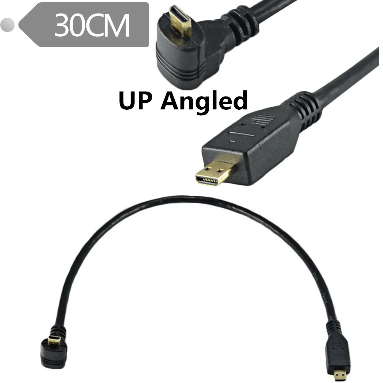 1FT Micro HDMI штекер вверх Угловой кабель Шнур адаптер конвертер мм ПК планшет|converter