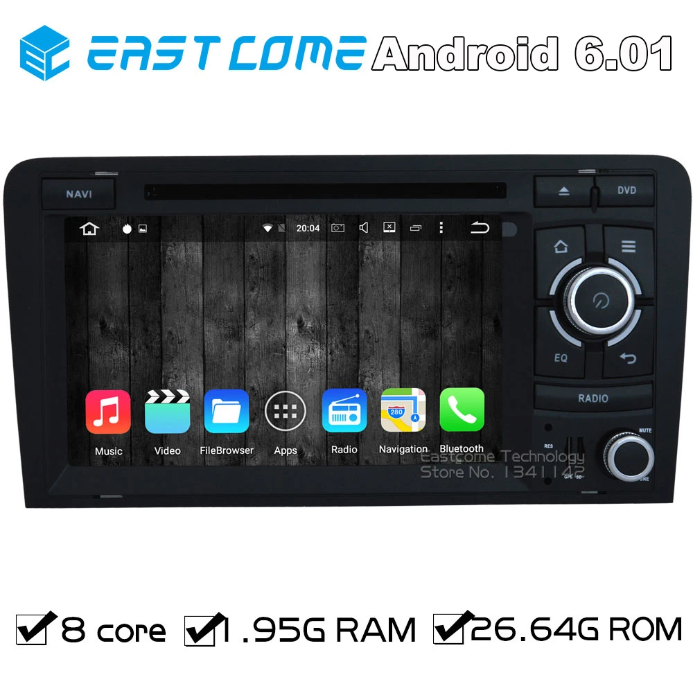 Восьмиядерный автомобильный DVD-плеер Android 6 0 для AUDI A3 S3 2003 2004 2005 206 2007 2008 2009 2010 2011 с
