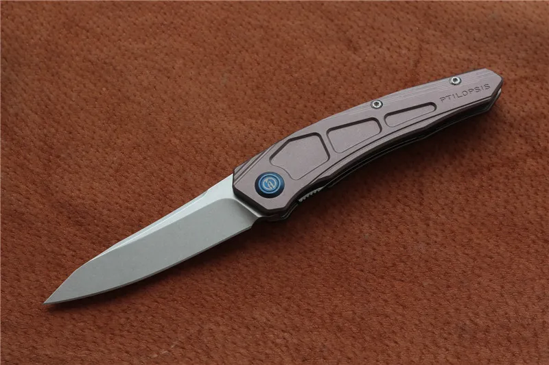 Складной нож MAXACE PTILOPSIS M390, ручка из алюминиевого сплава, нож для выживания на природе, для кемпинга, охоты, инструменты для повседневного использования - Цвет: E
