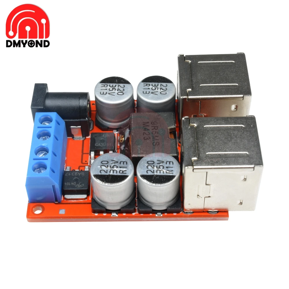 Автомобильная зарядная плата DC-DC понижающий модуль преобразователя 8-35 в 5 В 8 А 4
