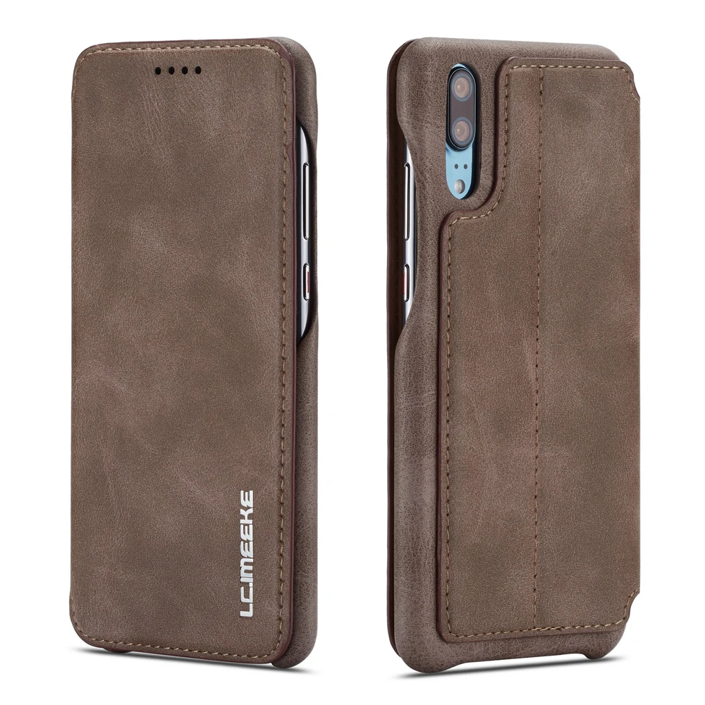 Роскошный кожаный чехол кошелек для Huawei P20 Plus флип телефона Lite с отделением