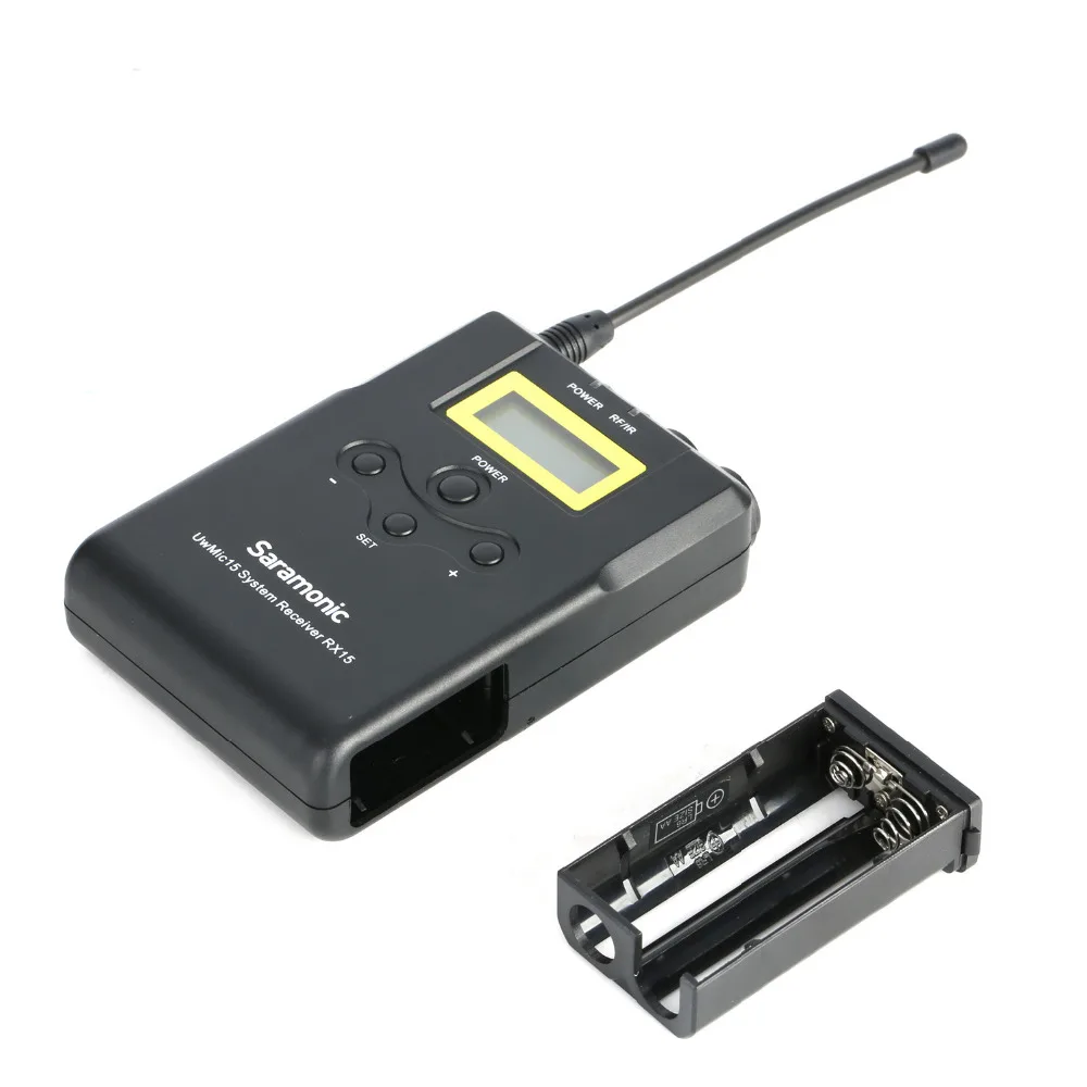SaramonicWireless микрофонная система, UHF 15 канальный всенаправленный микрофон для DSLR камеры, видеокамеры, интервью, ENG
