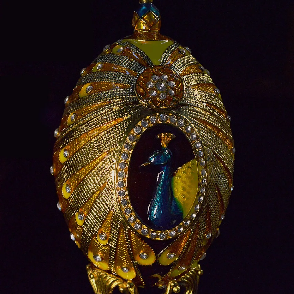 QIFU дешевый металлический дизайн изысканный красивый Faberge яйцо подарок для украшения дома