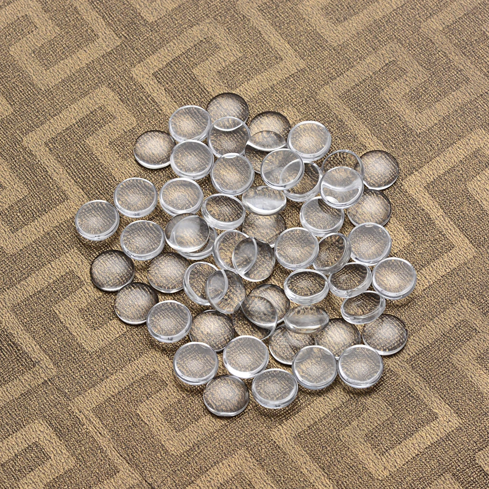 100 шт. 12 мм круглый плоский задний прозрачный стеклянный кабошон высшего качества