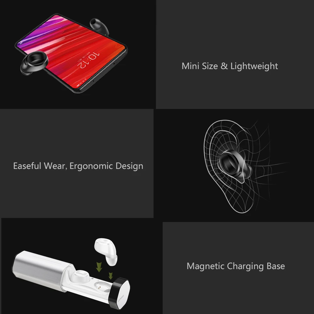 Lenovo Bluetooth наушники Air TWS True беспроводные наушники HIFI Двойные стерео музыкальные спортивные наушники с микрофоном для Z6 Lite Pro