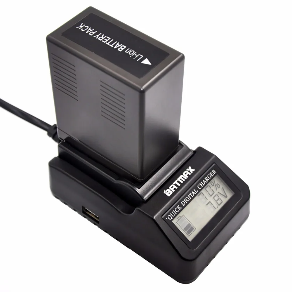 2 x 6000mAh VW-VBG6 VWVBG6 VBG6 Li-Ion Battery + LCD Ultra Fast Charger for Panasonic Camcorder and AG-AC160A | Электроника