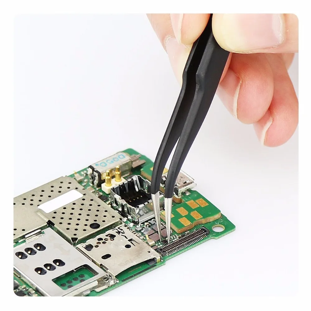 SMD Bga переработки пайки ручные инструменты ESD 10 до 15 нержавеющая сталь антистатические пинцеты для компьютера Bga ремонт обслуживание