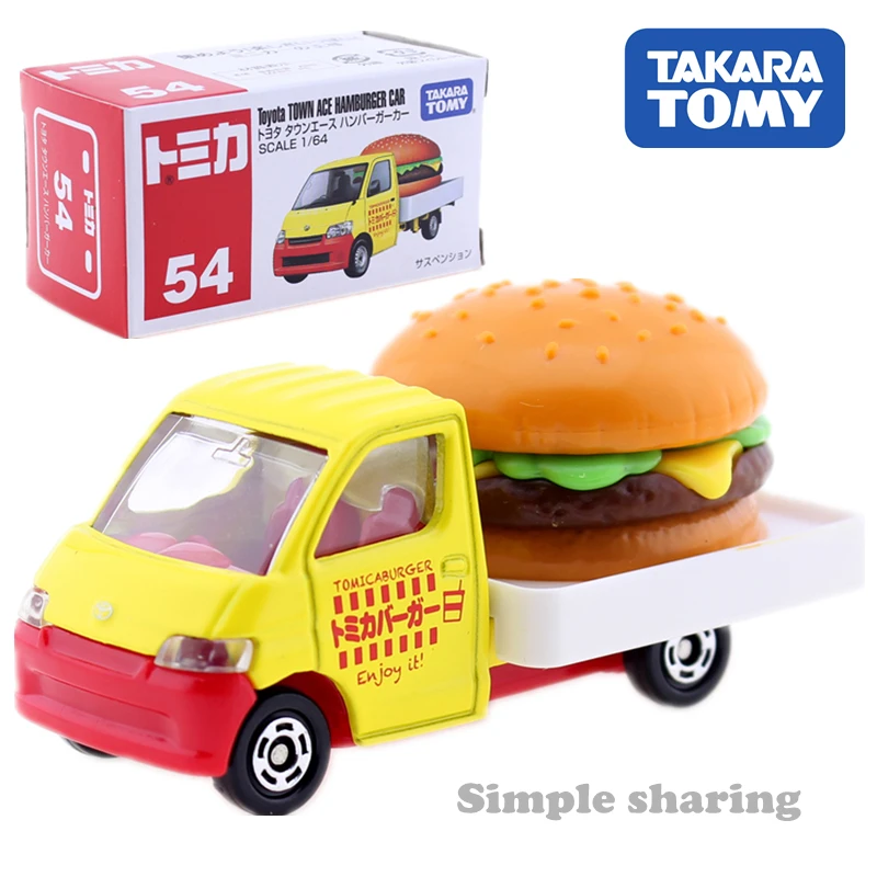 Takara Tomy Tomica No.54 Toyota TOWN ACE гамбургер модель автомобиля 1:64 Миниатюрный литой грузовик