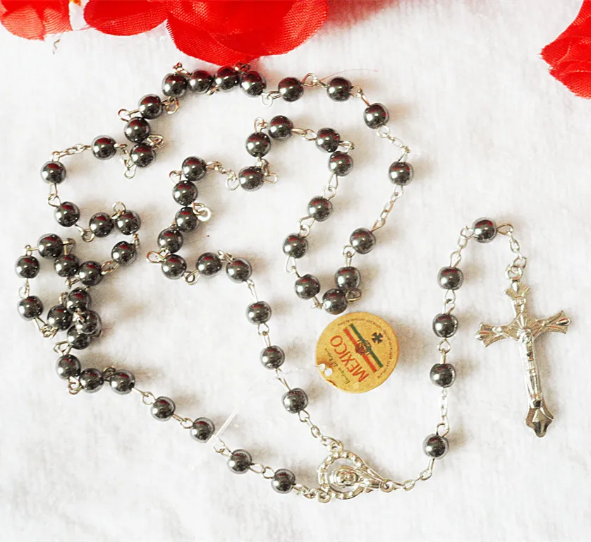 Ожерелье ручной работы с гематитовыми четками 1 цвет 6 мм | Украшения и аксессуары