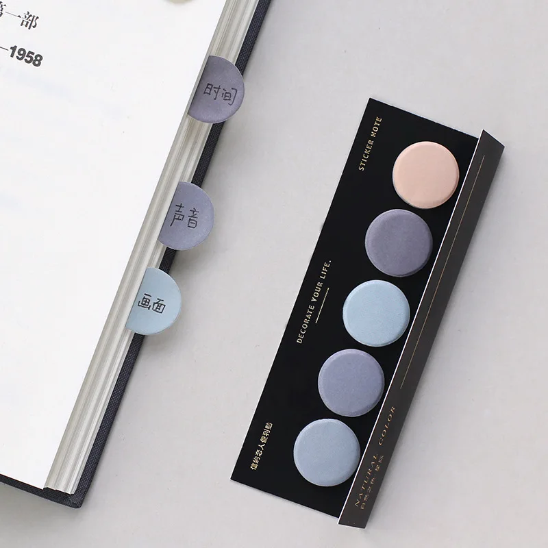 8 шт. наклейки естественного цвета блокнот маркер ярлык канцелярские товары