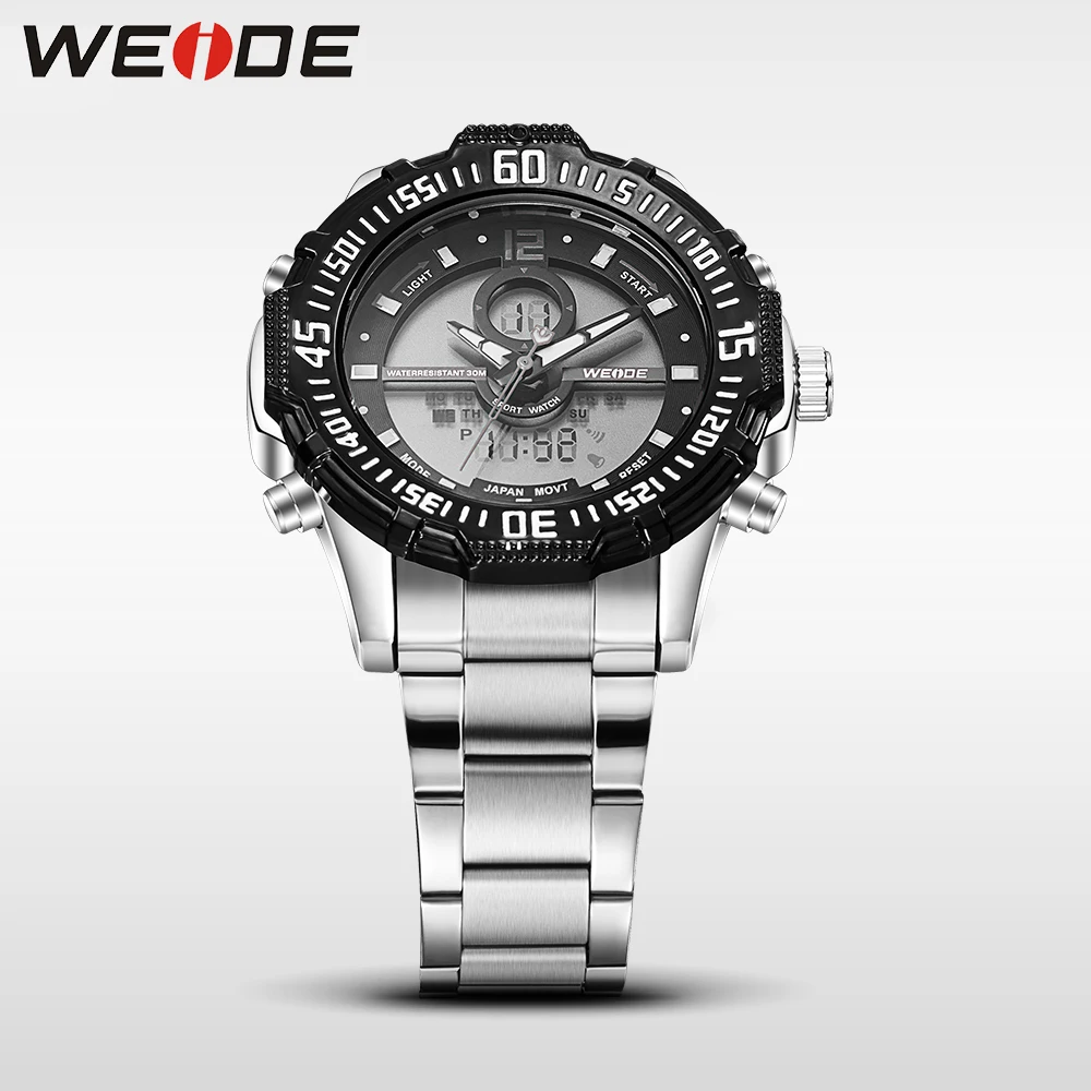 Weide Роскошные для мужчин часы кварцевые контракт в повседневные платье Мода