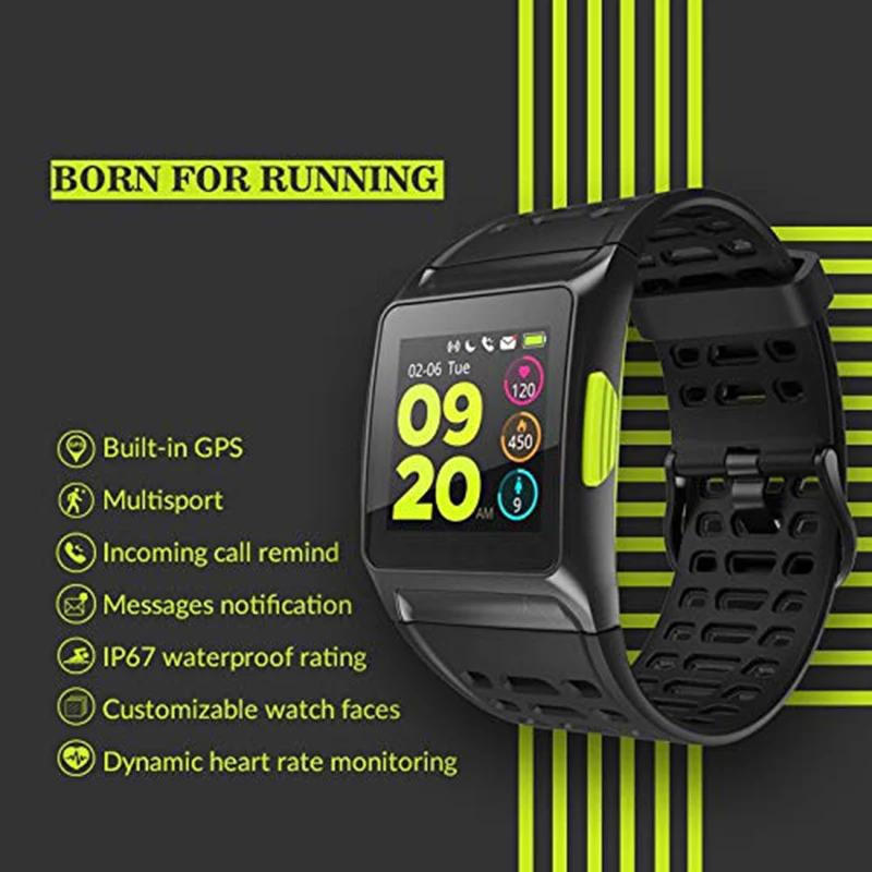 KENCOOL BR1 GPS спортивные часы Смарт Bluetooth Strava цветной экран наручные для мужчин и