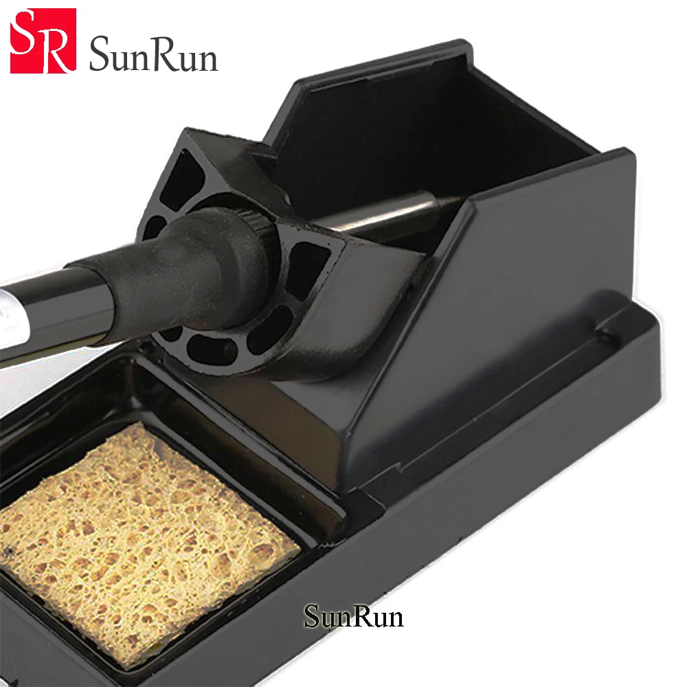 1 шт. металлическая паяльная станция стойка база с губкой черный 8586/858D +/936