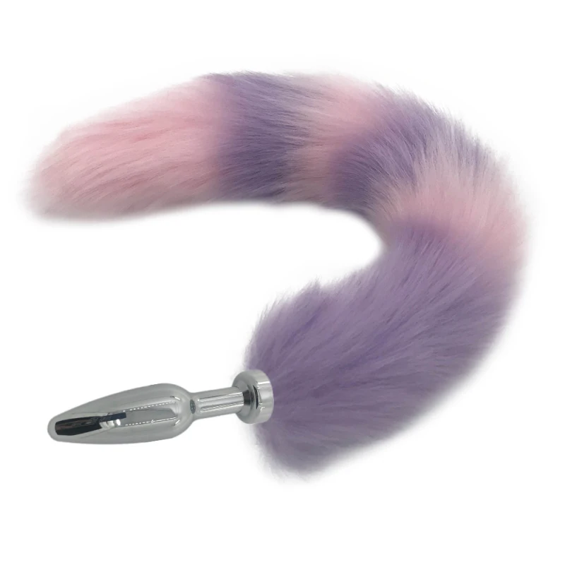 Массажер для простаты с лисьим хвостом металлическая Анальная пробка заднего